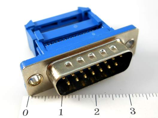 DI-15M (DS1036-15MPU2PX-YT) вилка на шлейф, CONNFLY