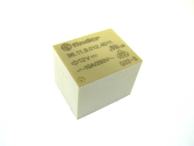 РЕЛЕ Finder 36.11.9.012.4011, [=12В] [1гр.на перекл.] [10А ~250В], Finder