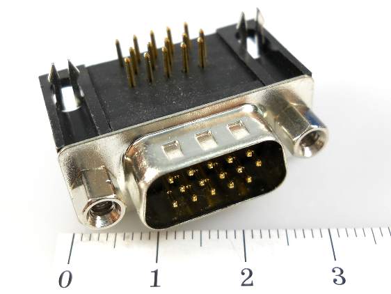 DHR-15M вилка на плату угловая, Китай
