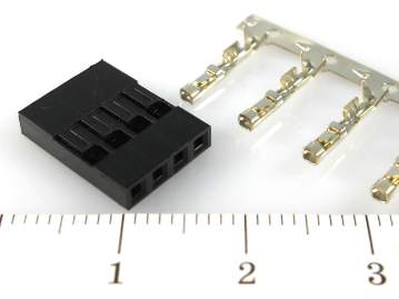 BLS-1X04 розетка обж., шаг 2,54мм. / макс.допуст.ток: 3А., Китай