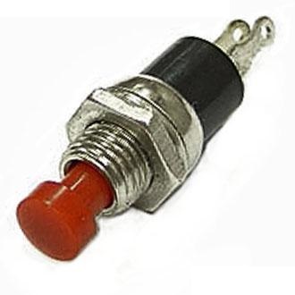 Кнопка SPA-106B1 (PBS10B), красная, без фиксации, 250В, 1А, Китай