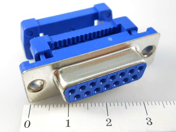 DI-15F (DS1036-15FPU2PX-YT) розетка на шлейф, CONNFLY