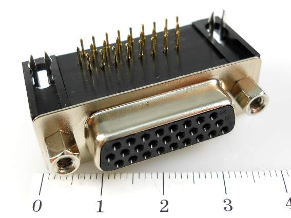 DHR-26F (L-KLS1-315-26-F-B) розетка на плату угловая, KLS