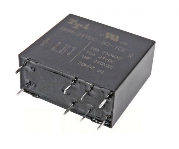 РЕЛЕ TRIH-24VDC-SD-1CE-R, [=24В][ 1гр.на перекл.][16А ~250В], TTi