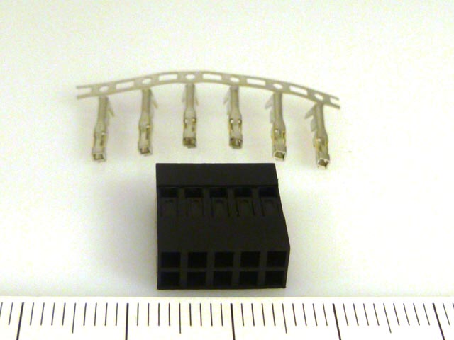 BLD-2X05 (L-KLS1-540A-2X05-H) розетка обж., БЕЗ контактов ( контакты 178228, 201995)/ шаг 2,54мм./ макс.допуст.ток: 3А, KLS