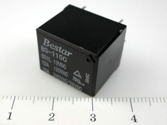 РЕЛЕ BS-115C 12V (BS-115C-12A-12VDC), [=12В][ 1гр.на перекл.][ 10А~240В ...