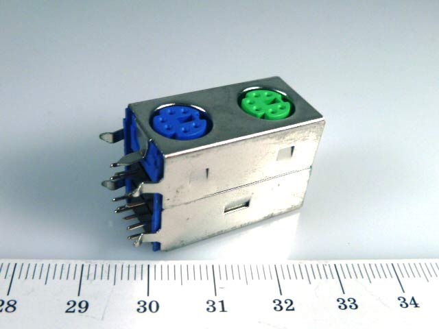 MDD-6FR розетка на печатную плату, двойная, (C8200-06NKSZ00) (Hsuan Mao Technology), Китай