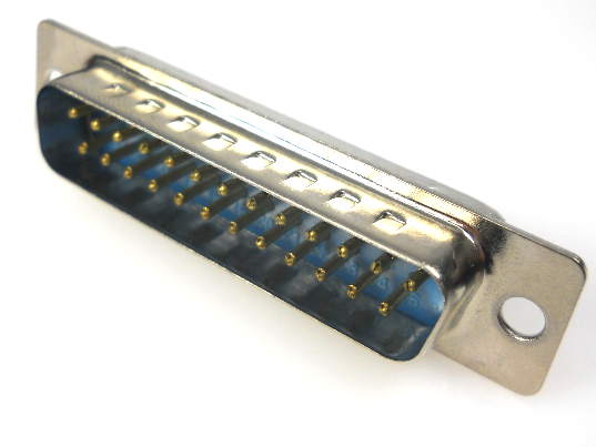 DB-25M  вилка  на кабель (пайка), (KLS1-213-25-M-B), KLS