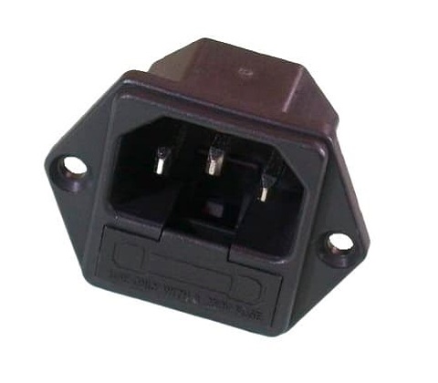 СНП226-3ВПВ-И (AS-3FL) вилка прямая с держателем предохранителя, крепление винт, BM