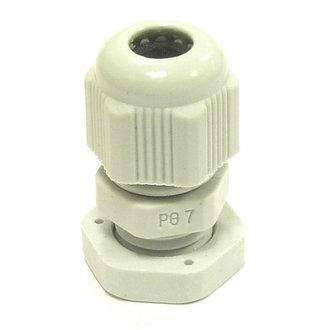 КАБЕЛЬ  ВВОД PG-07 (PG 7 (3.5-6)) серый, IP68, диам.отв.под кабел.ввод 12мм. / резьба PG7 / диам.каб. от 2,5 до 6мм., Китай