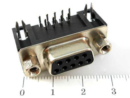 DRB-9F (DS1037-01-09FNAKT74) розетка на плату, CONNFLY