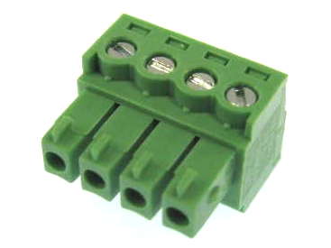 Зажим KF2EDG-Y-3.81-04P (15EDGK-3.81-04P-14-00AH), Разъемный клеммный блок, 4 контакта, KF