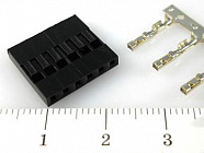 BLS-1X06 розетка обж., шаг 2,54мм. / макс.допуст.ток: 3А. , Китай