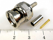 BNC штекер (BNC-C174P) на  RG-174, обжим,  , Китай