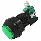 Кнопка GMSI-7B-C зеленая, no(nc)+nc(no), LED 12В, 250VAC, 5A, Китай