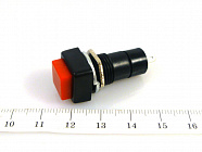 Кнопка SPA-103A4 (PBS-21A,PBS-12A), красная,  с фиксацией,  250В, 1А, Китай