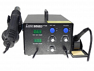 ПАЯЛЬНАЯ СТАНЦИЯ LUKEY-852D+FAN (термофен + паяльник), 350Вт; паяльник: 50Вт, 200-480°C; фен: 250Вт, 100-420°C, LUKEY