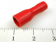 Наконечник кабельный FDFD2-187(8) красный, ножевой (гнездо), полностью в изоляции, 0.8х4.75мм, сеч. пров. 1.5-2.5мм2 , YCD