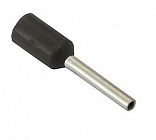 Наконечник DN00508(LT05008) черный, торцевой трубчатый, с изоляцией, 1x8mm; сеч. пров.: 0,5 мм2 (20 AWG), Китай