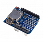 Шилд UNO модуль часов реального времени, SD-слот для Arduino, (N06)( XD-204) на базе DS1307, Китай