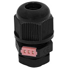 КАБЕЛЬ  ВВОД PG-07 (PG7 (4-8)) vent black с вентиляцией, IP68, пластик, Китай