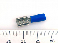 Наконечник кабельный FDD2-250 синий, ножевой (гнездо), с изоляцией, 0.8х6.35мм, сеч. пров. 1.5-2.5мм2  , Китай