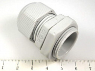 КАБЕЛЬ  ВВОД PG-19 серый, IP54, диам.отв.под кабел.ввод 24мм. / резьба  PG19 / диам.каб. от 12 до 15мм. , Китай