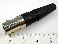 BNC гнездо (BNC-CUJ) на RG-59/62, винт,   пласт. кожух, Китай