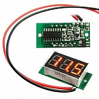 Вольтметр LED-3;   4.5-30В, 2-х проводной, красный индикатор, (3-Digit module Red LED (4.5-30V)) 48*29*22мм, Китай