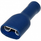 Наконечник кабельный 10-0089 (РППИ-М 2.5-(6.3)), синий, ножевой (гнездо), изолированный, 0.8х6.3мм, сеч. пров. 1.5-2.5мм2 , Китай