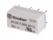 РЕЛЕ FINDER 30.22.7.005.0010, [=5В][ 2гр.на перекл.][ 2А.~240В.], Finder