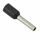 Наконечник DN01008(LT10008) черный, торцевой трубчатый, с изоляцией, 1,4x8mm; сеч. пров.: 1,0 мм2 (17 AWG)  , Китай