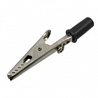 Крокодил 8-0033  15A, зажим с изоляцией, черный,  55мм , Китай