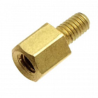 Стойка PCHSN-5 (KLS8-DBL-M3-E5.0-L 5.0)(DA5M3*05) шестигранная, 5 mm, М3, латунь, без покрытия , KLS