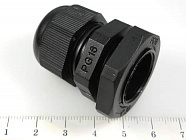 КАБЕЛЬ  ВВОД PG-16 (10-14) черный,  IP68,  диам.отв.под кабел.ввод 22мм. / резьба  PG16 / диам.каб. от 7 до 13мм., Китай