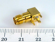 SMA штекер (SMA-PR GOLD) на плату, угловой,  IP67 , Китай