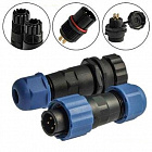 Разъем SZC13 4P-F-M  герметичный (IP68), вилка+розетка, на кабель, 250В, 5А, Китай