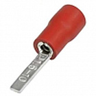 Наконечник кабельный DBV1.5-10 красный,  штекер плоский с изоляцией, Китай