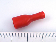 Наконечник кабельный FDFD1.25-250 красный, ножевой (гнездо), полностью в изоляции, 0.8х6.35мм, сеч. пров. 0.5-1.5мм2   , YCD