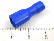 Наконечник кабельный FDFD5.5-250 синий, ножевой (гнездо), полностью в изоляции, 0.8х6.35мм, сеч. пров. 4-6мм2     , YCD