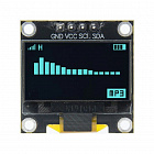 Дисплей OLED 128X64 blue new SSD1306 4032B,  для Arduino,  LCD 0,96'., 3-5V DC, 26*25*4.1мм,  символы синие, Китай