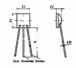 2Т324Б-1, NPN / 10В./ 0,02А. / 0,15Вт. / h21: 40...120 / fгр.: >=800МГц/'5'