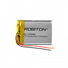 Аккумулятор  Li-Po 3.7V  800mAh LP383450, [3,7В] [800мА/ч][51*34*3,8мм][с проводом][плоский], Robiton