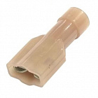 Наконечник кабельный FDFNY1.25-250, ножевой (гнездо), полностью в изоляции, 0.8х6.35мм, сеч. пров. 0.5-1.5мм2      , Китай