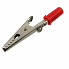 Крокодил 8-0033  15A, зажим с изоляцией, красный, 55мм, Китай