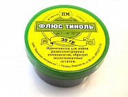 ФЛЮС ТИНОЛЬ с припоем, 30г, Состав: порошок припоя ПОС-63 (90%), флюс (10%) , ПМ