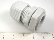 КАБЕЛЬ  ВВОД PG-11 серый,  IP54,  диам.отв.под кабел.ввод 18мм. / резьба PG11 / диам.каб. от 5 до 10мм., Китай