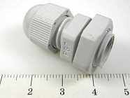 КАБЕЛЬ  ВВОД PG-07 серый,  IP54,  диам.отв.под кабел.ввод 12мм. / резьба PG7 / диам.каб. от 2,5 до 6мм., Китай