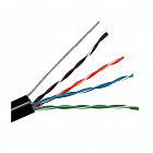Кабель UTP-P 5E 4*2*24 AWG CU (с тросом) внешний 