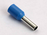 Наконечник DN02508(LT025008)  синий, торцевой трубчатый, с изоляцией, 2.3x8mm; сеч. пров.: 2,5 мм2 (14 AWG), Китай